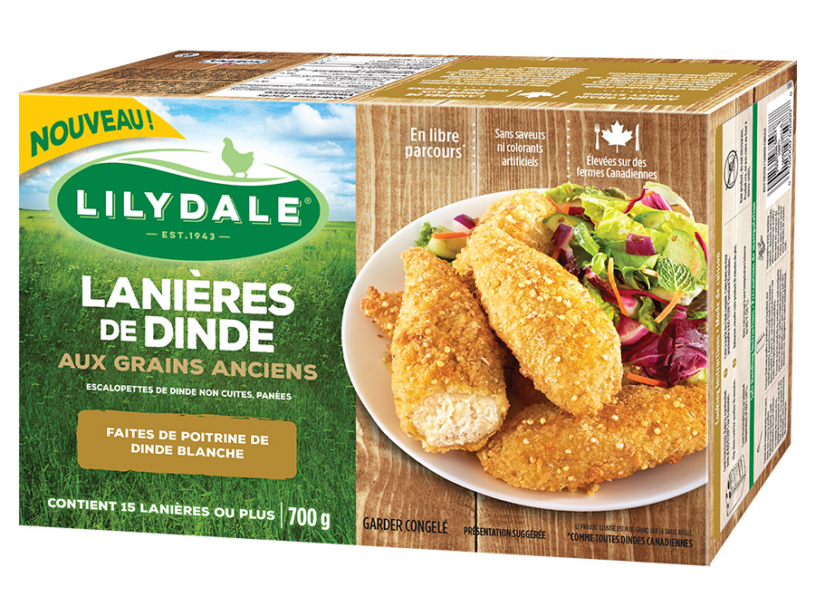 Lanières de dinde aux grains anciens