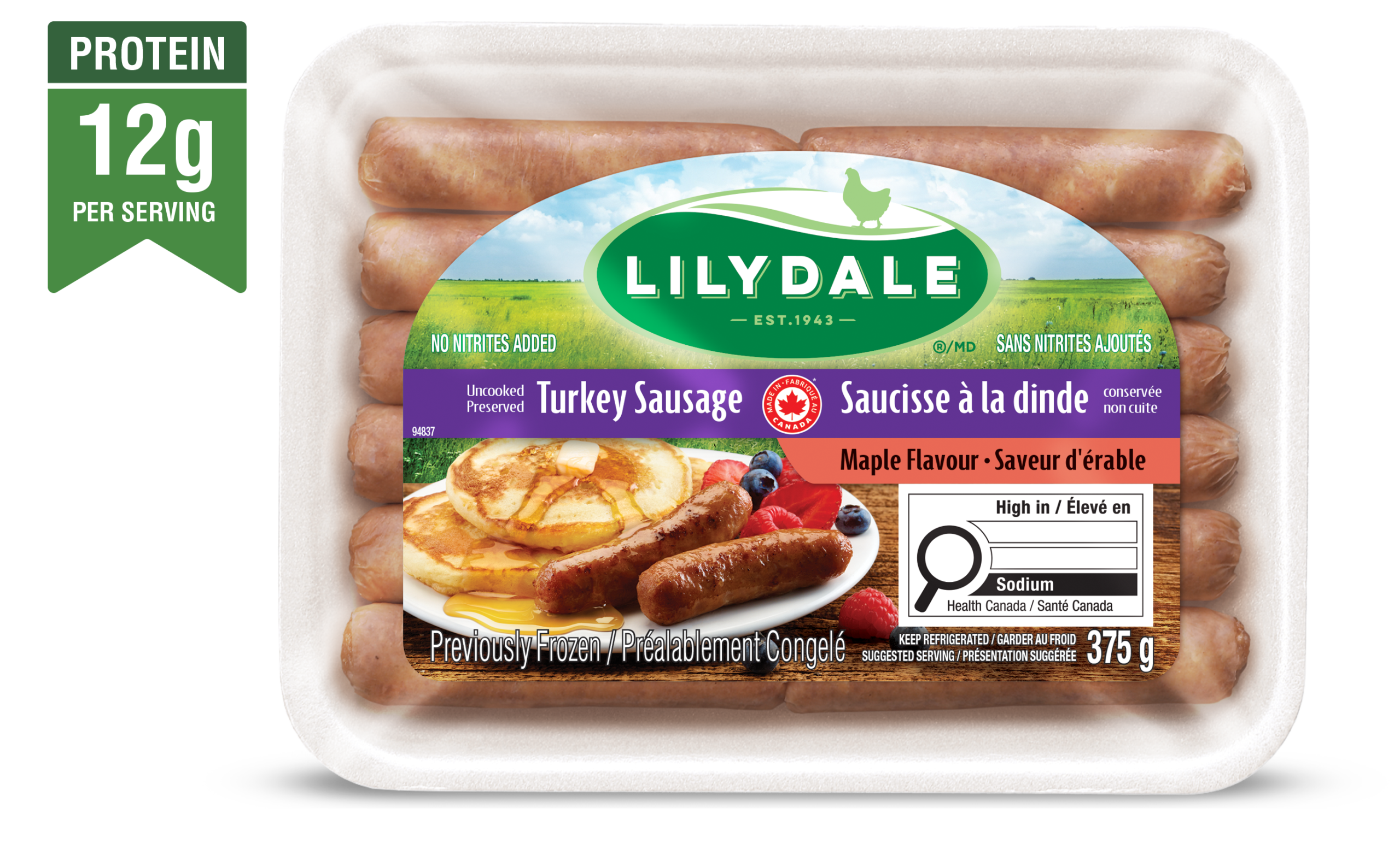 Maple Flavour Breakfast Turkey Sausages