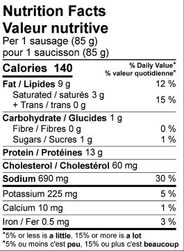 Nutrition Information