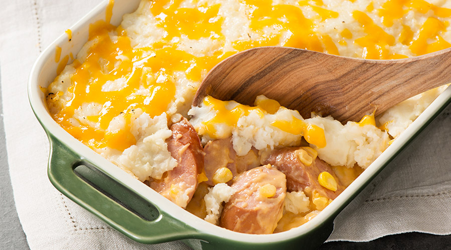 Cheesy Smokies Casserole