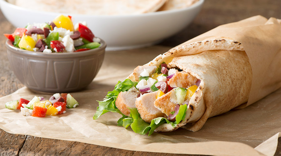 Chicken Greek Salad Pita