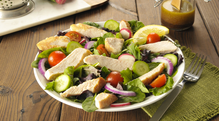 Field Greens with Turkey and Lemon Balsamic Dressing