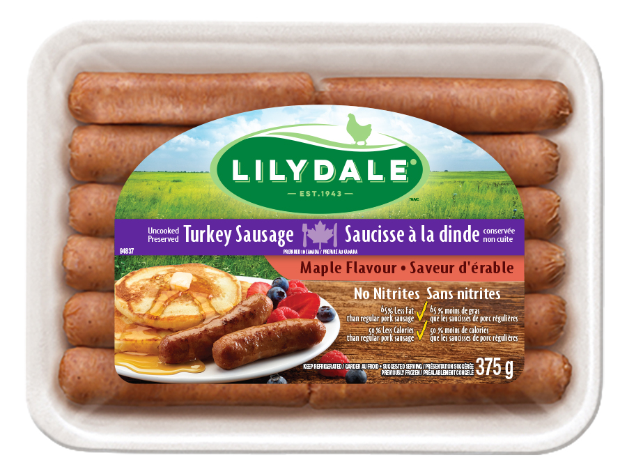 Maple Flavour Breakfast Turkey Sausages