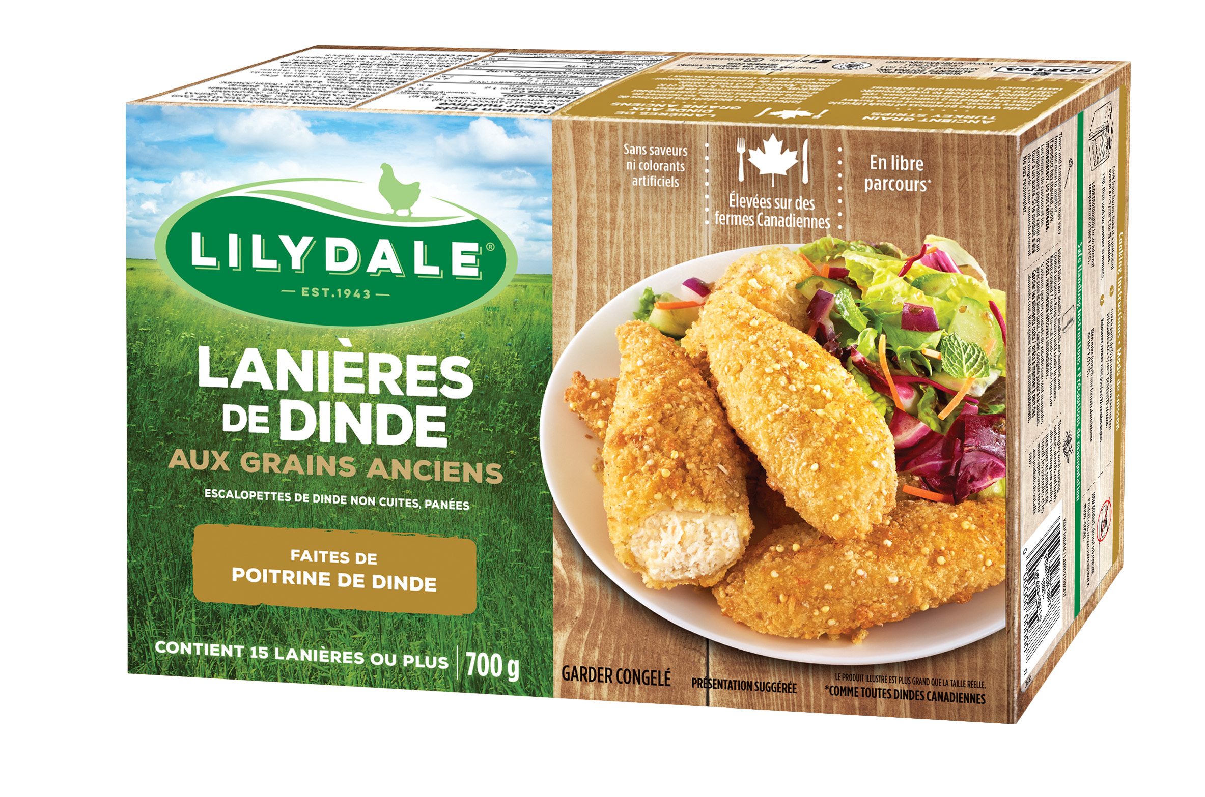 Lanières de dinde aux grains anciens
