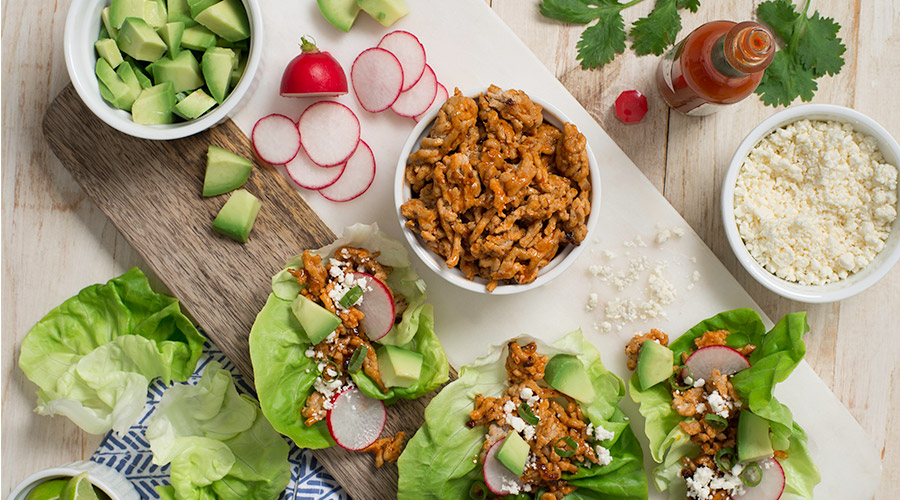 Tex-Mex Turkey Taco Lettuce Cups