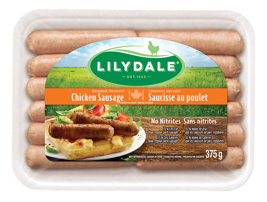 Saucisses au poulet à déjeuner